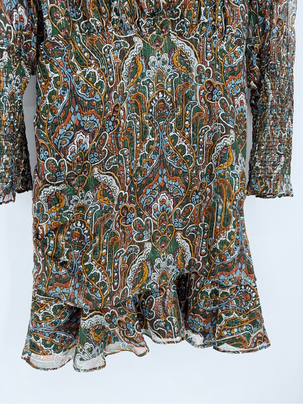 Veronica Beard Armeria Lurex Paisley Mini Dress - Picture 11 of 16